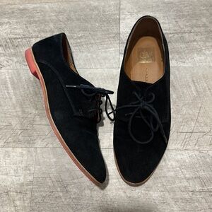 Dolce vita • black suede mini tie loafers